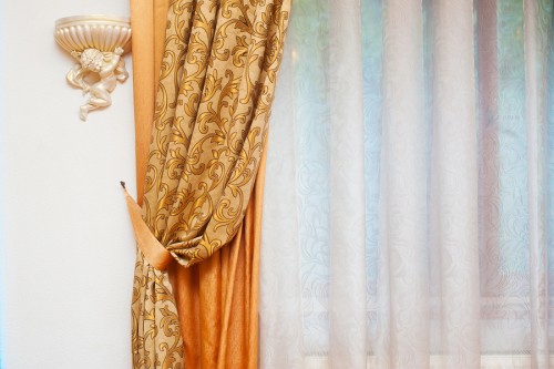 gold drapes