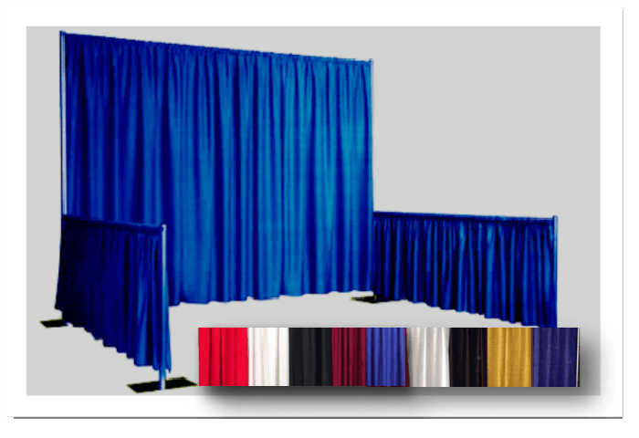 shows, meetings, pipe and drape