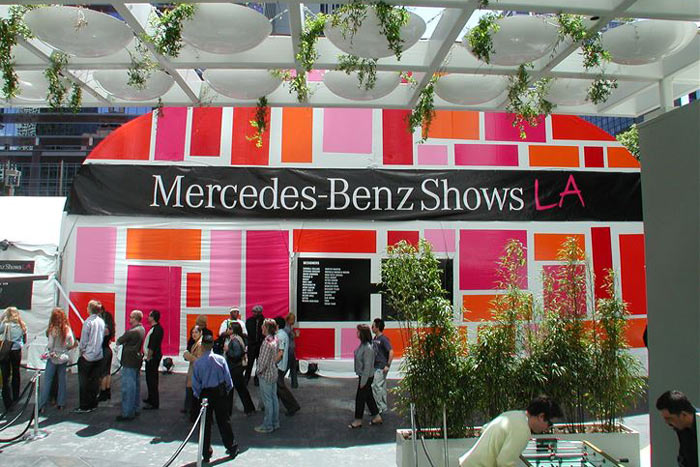 special event tent for mercedes-benz